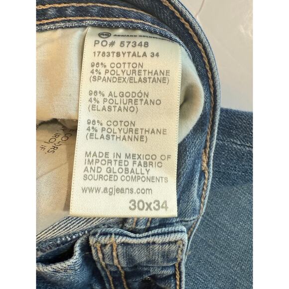 AG Tellis Modern Slim Jeans 30x26 Denim 360 Stretch Blue Wash Japan Fabric Men’s - Picture 5 of 10